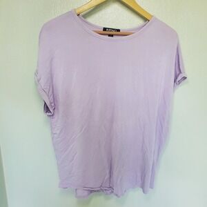Buffalo David Bitton Womens T Shirt Top Purple Short Sleeve M